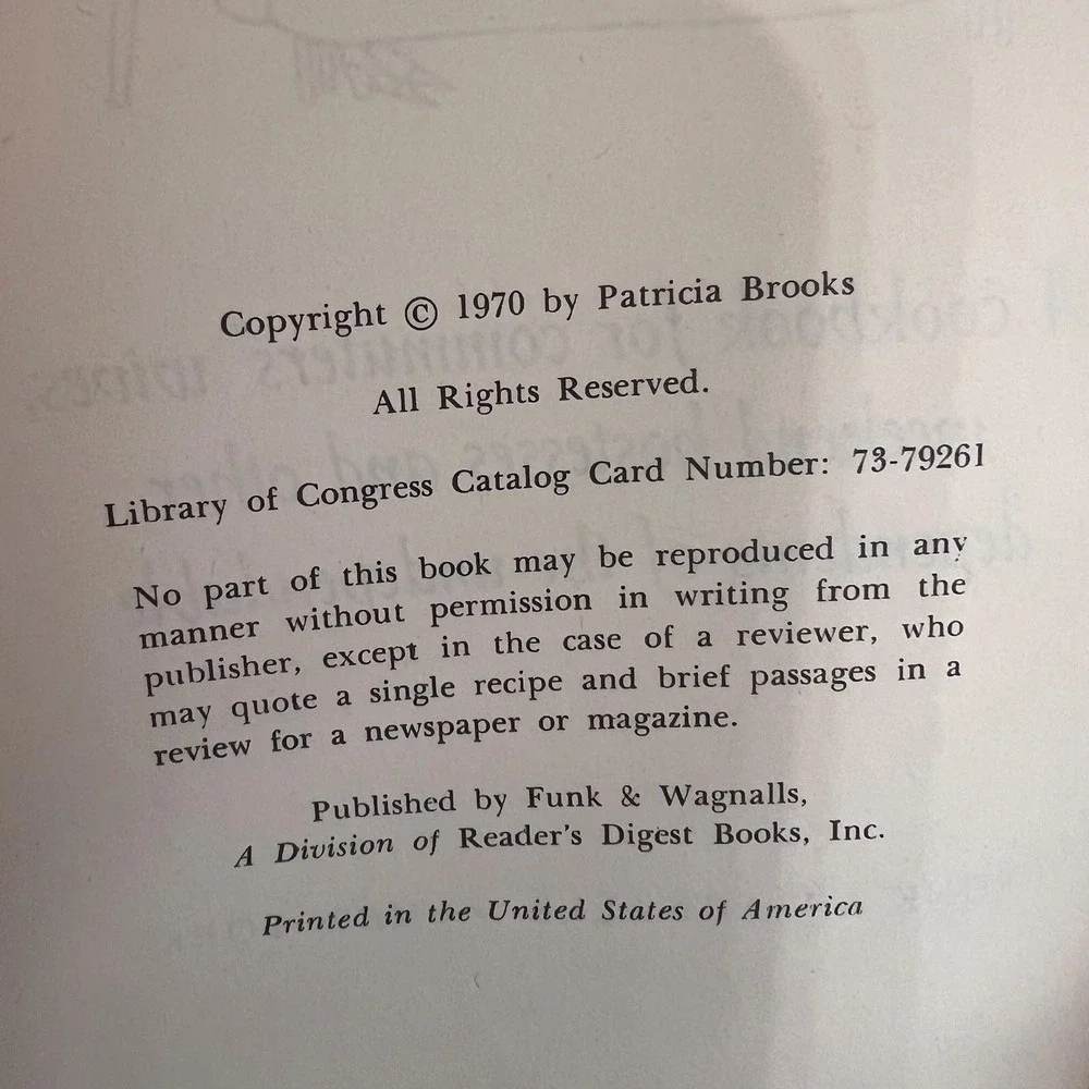 1970 Meals That Can Wait by‎ Patricia Brooks vintage cookbook